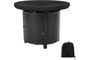 mizikuu Housse de Protection pour Plaque de feu, Anti-UV 420D Housse de Protection Ronde pour brasero Housse et imperméable pour brasero de terrasse pour Barbecue en fût, Plaque de feu (80 x 100 cm)