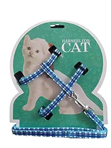 KOKIWOOWOO Body Harness Set for Cats, Harness and Adjustable Nylon Leash Colour & Pattern May Vary