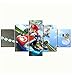 Produktbild LCCWLH Leinwanddrucke 5 Stück Spielposter Kunst Mario Kart 8 Cartoon Wandbilder Hd Leinwand Kunst Home Decoration (Size B) No Frame