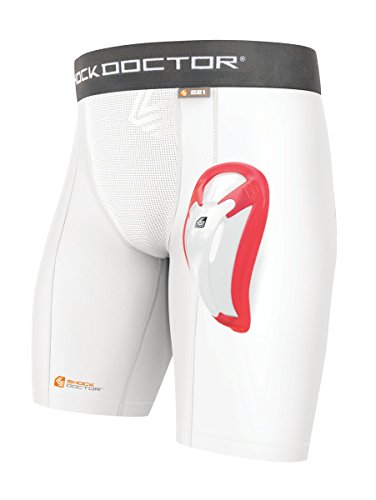 ShockDoctor Herren Tiefschutz Kompressions-Short mit Bioflex Cup