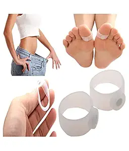 NETCLUB Slimming Magnetic Toe Ring Foot Massage Fat Weight Loss Health silicon ring Massager Toe ring set