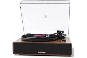 eyesen Vinyl Record Player, Bluetooth Record Player Belt-Drive 2-Speed Portable Vinyl Turntable with Built in HI-FI Speakers,Supports Vinyl to MP3 function/phono preamp/aux-in/RCA