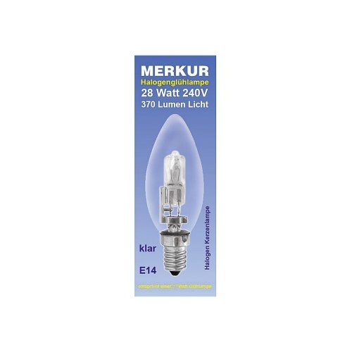 Preisvergleich Produktbild Mer Kerze Halogen klar E14 28W