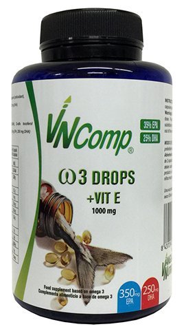Perlas de Omega 3. Aceite de pescado (35% EPA/25% DHA) + Vitamina E 1000 mg VNComp