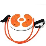Foxnovo Household Foot Massage Round Magnetic Wriggled Plate Waist Twisting Disc Trimmer with Pull Rope Orange