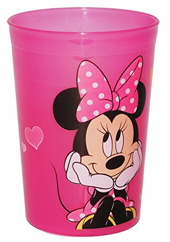 " Disney Minnie Mouse " - 3 in 1 - Trinkbecher / Malbecher / Zahnputzbecher - Becher durchsichtig - Trinkglas aus Plastik / Kunststoff - Mädchen - Maus für Kinder - Kindergeschirr - Kinderbecher / Kinderglas - Playhouse