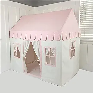 Devkanya Play House Jumbo Size Extremely Light Weight, Water Proof Kids Play Tent House for 3 to 10 Year Old Girls and Boys (Pink)