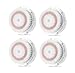 Replacement Brush Head Sonic Radiance for Clarisonic MIA & MIA 2, PRO, PLUS Facial Cleansers (4-Pack)