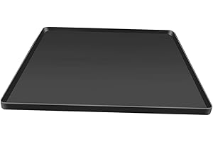 rockible Mini-Kühlschrankmatte, Abtropfschale, Gefrierschrankmatte, Tablett, Mini-Kühlschrank-Abtropfschale für Wäsche, Schwarz, 65x60cm