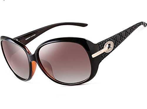 ATTCL Mujer vintage Gafas De Sol Polarizado Uv400 Protección 6214-brown