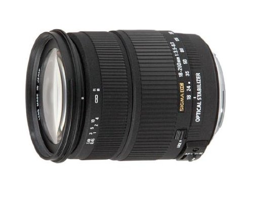 Sigma - Objetivo estabilizador 18-200 mm f/3,5-6,3 DC OS (rosca para filtro de 72 mm) para Canon DSLR con sensores APS-C