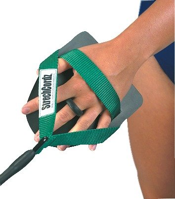 StrechCordz® mit Handpaddel Grün, Zugstärke 3,6-10,8 kg - 2