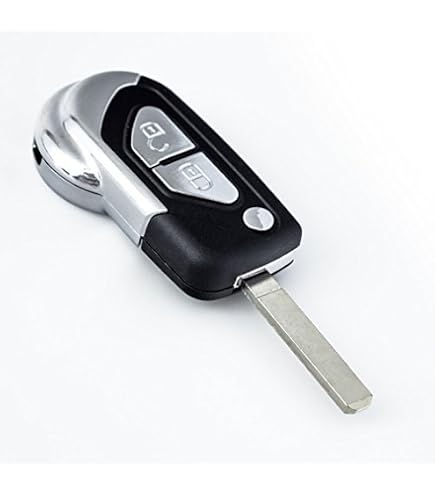 Coque De Clé Citroën Par Lage - Protection Télécommande DS3, DS4, C3, C4, C5 - Noir Avec Lame Vierge