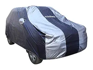 Amazon Brand - Solimo Maruti Vitara Brezza UV Protection & Dustproof Car Cover (Dark Blue & Silver)