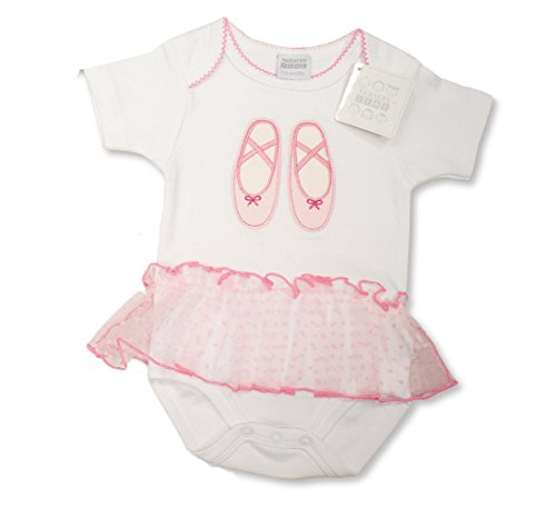 Baby Girls Body Vest with Frill Ballerina Shoes Design (0-3 Months)