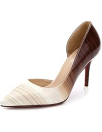 mogeek Zapatos de Tacón de Aguja Elegante Modo Apuntado Tacones Para Fiesta y Boda Para Mujer