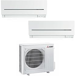 MITSUBISHI msbwkdual011 ligne plus R410 Dualsplit avec 2 unie msz-sf20 7 K BTU, Inverter, blanc