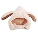 Produktbild CLOOM Baby Mütze Jungen Mädchen Hüte & Mützen Niedlich Winter Baby Kinder Mädchen Jungen Warm Woll Haube Kapuze Schal Mützen Hüte Kinder Plüschknopf Hasenohren Baby Warme Mütze Ohrenschützer (Beige)