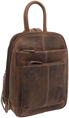 Florentino SIROCCO Collection Distressed Leather Backpack 4037 Brown