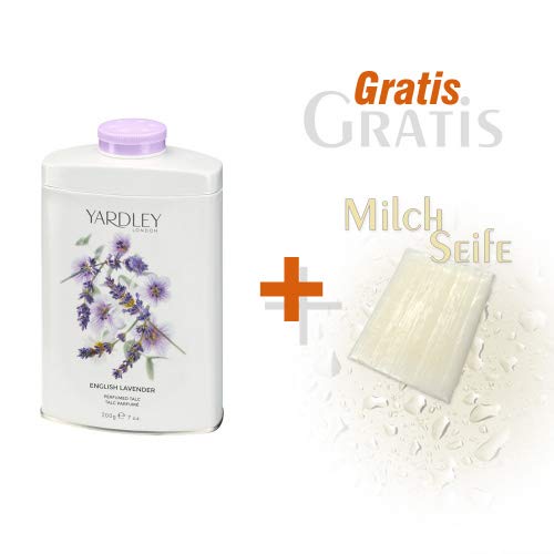 Preisvergleich Produktbild Yardley London Talkumpuder English Lavender 200g und Gratis Milchseife 25g
