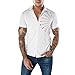 Produktbild Herren mode Hollow T-Shirt feiXIANG männer Clubwear slim kurzarm hemd bluse Jungen Einfarbig (XL, Weiß)