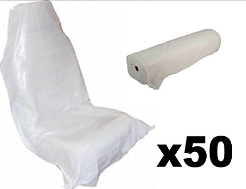 Preisvergleich Produktbild 50 x Einweg Kunststoff Autositzbezüge Displayschutzfolie 13 Mikron Mechaniker Garage