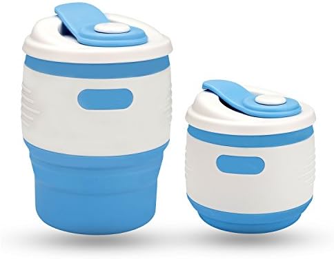 MAVIE Silicone Travel Mug, Portable Camping Collapsible Mugs To Go Cup Travel Mug Coffee, Water for Outdoor, Camping, Backpacking Hiking, Traveling (Green)