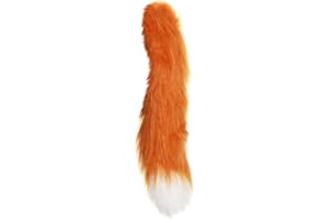 I LOVE FANCY DRESS ADULTS FOX FANCY DRESS ACCESSORIES. PERFECT FOR FANCY DRESS, PLAYS, STAGESHOW COSTUME AND SCHOOL BOOK WEEK OR WORLD BOOK DAY (THICK ORANGE FOX TAIL - LENGTH: 20"/50CM | CIRCUMFERENCE: 10"/25CM)