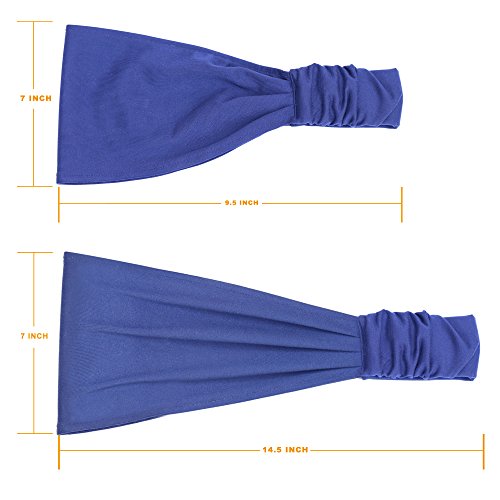 2-Stück Sport Stirnband Schweißband, Ipow Anti- Rutsch kopf schweissband, atmungsaktiv für Rennen, Joggen, Volleyball, Yoga, Fitness, Herren/ Damen Moderne Haarband - 4