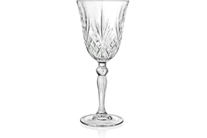 RCR Melodia Verres à Pied Eau, CL 27, Verre, Transparent, 9 x 9 x 20 cm