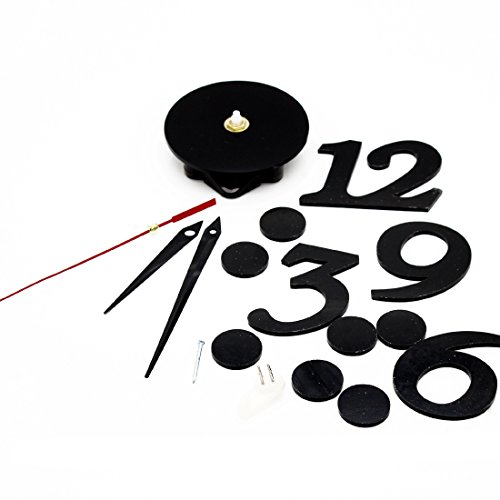 DIY schwarzen Punkt Dekor Self Adhesive Raum Innendekoration Digit-Wanduhr - 3