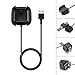Produktbild elecfan Fitbit Versa Smart Watch USB-Ladekabel für, Portable 1m/3.3ft Cradle Ladestation Desktop-Ladegerät Dock Datenkabel Ideal für Reisende und Geschäftsreisende Schwarz