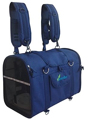 Natuvalle Ltd Transporteur à dos ROBUSTE 6-en-1 approuvé par des compagnie aériennes transporteur d’animaux de compagnie, transporteur frontal, bandoulière, transporteur de petits animaux de compagnie, transporteur de voyage pour chats moyens, lapin…
