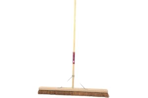 Synx Tools Barredora de sala / Escobas - Escoba Suave 90 cm - Completo con vástago de 160cm - Pelo de coco - Extra ancho - Escoba Interior Escobas blandas