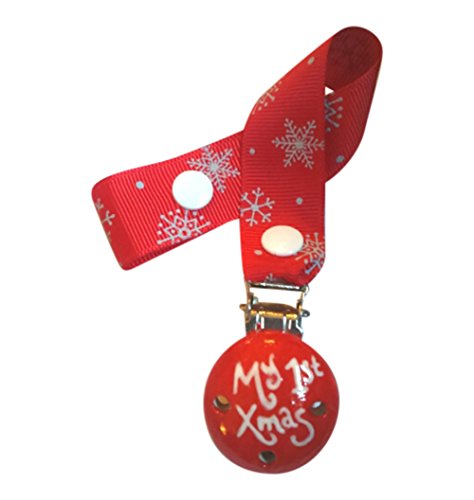 CuteToots hand-painted wooden dummy clip - My first Xmas (universal fitting)