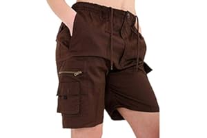 ShopOnline Style Spot Mens Plain Elasticated Casual Summer Cotton Cargo Combat Beach Pockets Shorts