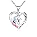 Produktbild 925 Silber Einhorn Halskette Geschenke Geschenke Herz Geformte Anhänger Schmuck für Frauen Teen Mädchen Kind "Keep me in Your Heart" Mit Einhorn Jewerly Geschenkbox