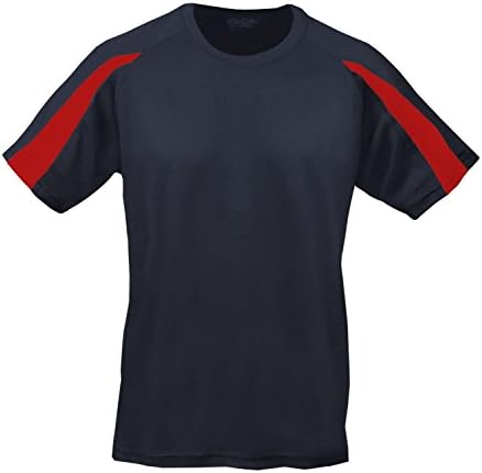 Contrast T-Shirt JC003 French Navy/Fire Red M
