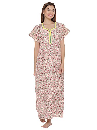 Clovia Women Floral Print Nighty with Zip Closure RS.299 (70.00% Off) - Amazon