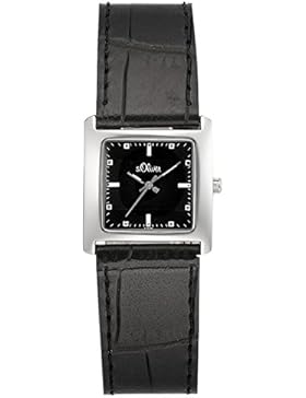 s.Oliver Damen-Armbanduhr Analog Quarz Leder SO-15052-LQR