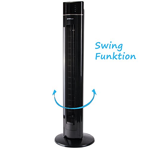 TZS First Austria – 60 Watt 43 Zoll Säulenventilator mit Fernbedienung | Timer bis zu 7 Std | Oscillation | Duftfach | Ionen-Funktion entfernt Feinstaub | Turmventilator | Towerventilator | schwarz - 6