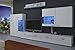 Produktbild Dreams4Home Wohnwand 'Mailand' Fronten Weiß Hochglanz Vitrine Schrankwank Anbauwand Beleuchtung Wohnkombination Wandboard Wandregal 5-teilig, Beleuchtung:mit LED Beleuchtung