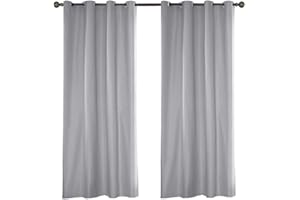 ele ELEOPTION Tenda Impermeabile per Esterni, con Occhielli, Protezione UV, per Portico Anteriore, Pergola Cabana Patio Coperto Gazebo, Dock e Casa in Spiaggia (1 pezzi, 137 X 275cm, Grigio Chiaro)