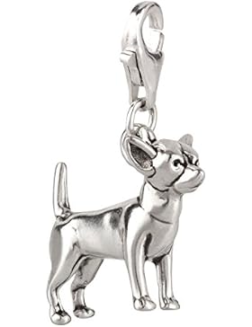 Charm Anhänger Hund Chihuahua 2 aus 925 Sterling Silber