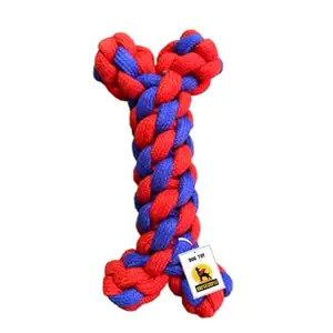 Sooper Cooper Bone Rope Dog Toy (Multi Color)