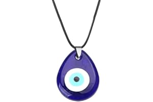 Oilmal Collar de ojo azul de la suerte para el mal de ojo colgante collar turco para el mal de ojo para protección y bendición para hombres y mujeres