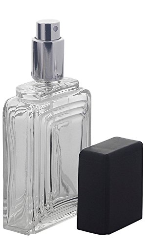 Zerstäuber für Parfüm, Glas Flacon Raute Kosmetex Pumpzerstäuber für Parfüm 100ml, Schwarz - 4