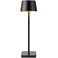 Seihoae Cordless Table Lamp, 6000mAh Rechargeable Battery, IP54 Waterproof, Aluminum Alloy, Touch Dimming, 4W LED Warm Light, for Indoor Outdoor Restaurant Buffet Bar Coffee Shop, Black