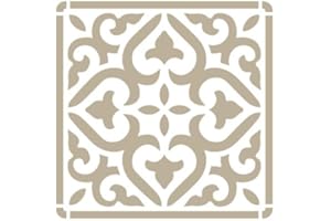 Todo-Stencil Iberia 04 Pochoir mural carré 12 x 12 cm---