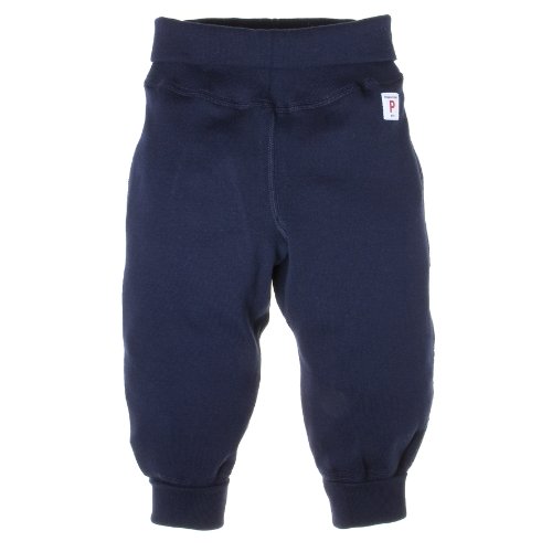 Polarn O. Pyret Classic PO.P Soft Unisex Baby Trousers, Navy, 1-2 Months